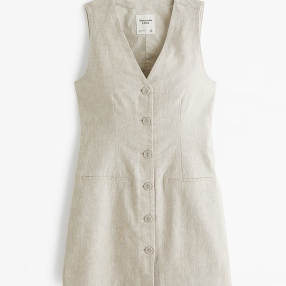 A&F Mara Linen-Blend vest mini dress - Picture 3 of 12